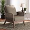 Baxton Studio Jennifer MidCentury Transitional Grey Woven Rope Mahogany Accent Chair 212-12808-ZORO - alternate 1